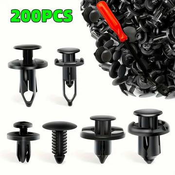 Gemengd plastic autodeurpaneel bevestigingsset - 200 stuks.