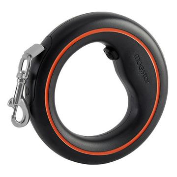 Moestar 2nd Gen Air 2023 UFO Intrekbare Hondenriem met Ringvormig Handvat - 3m - Zwart / Oranje