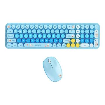 Mofii Baby Bear Draadloos Toetsenbord en Muis - QWERTY - Blauw