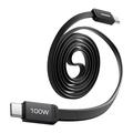 Momax DC88 Mag.Link platte magnetische USB-C-kabel - 100W, 1m - zwart