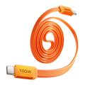 Momax DC88 Mag.Link platte magnetische USB-C-kabel - 100W, 1m - oranje