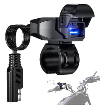 USB-staaflader 18W voor motorfietsstuur - Zwart