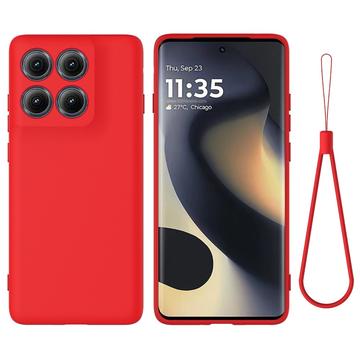 Motorola Edge (2025) Vloeibare siliconen hoesje met polsbandje