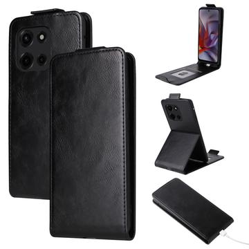 Motorola Edge (2025) Verticale Flip Hoesje met standaard - Zwart