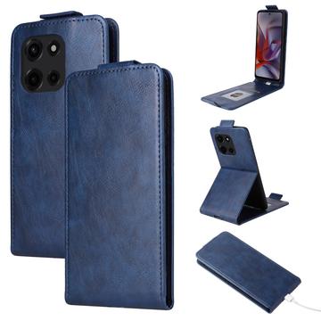 Motorola Edge (2025) Verticale Flip Hoesje met Standaard - Donkerblauw