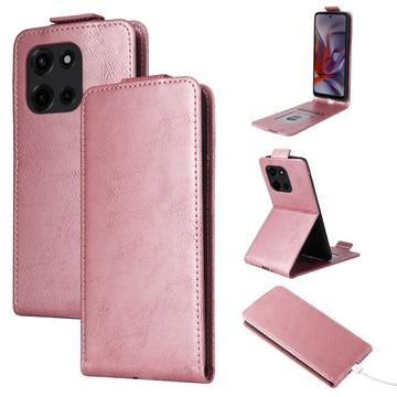 Motorola Edge (2025) Verticale Flip Hoesje met standaard - Roségoud