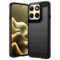 Motorola Edge (2026) Geborsteld TPU Hoesje - Koolstofvezel - Zwart