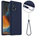 Motorola Edge 50 Fusion Liquid Siliconen Hoesje - MagSafe Compatibel - Donkerblauw