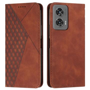 Motorola Edge 50 Fusion Ruitpatroon Portemonnee Hoesje met Magnetische Sluiting