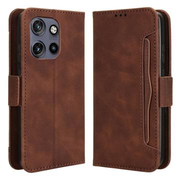 Motorola Edge 50 Neo, Moto S50 kaarthouder portemonnee hoesje - Bruin