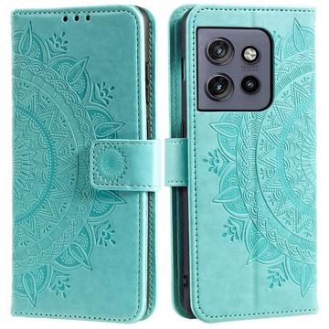 Motorola Edge 50 Neo Mandala Series Portemonnee-hoesje - Groen