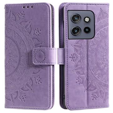 Motorola Edge 50 Neo Mandala Series Portemonnee-hoesje - Paars