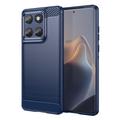 Motorola Edge 60/60 Fusion Geborsteld TPU Hoesje - Koolstofvezel - Blauw