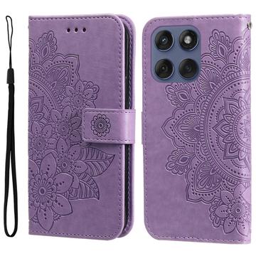 Motorola Edge 60 Fusion Mandala Series Portemonnee-hoesje - Paars
