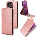 Motorola Edge 60 Pro Verticale Flip Hoesje met standaard - Roségoud