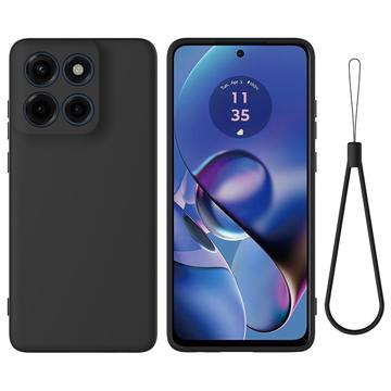 Motorola Edge 60 Stylus Vloeibare siliconen hoesje met polsbandje