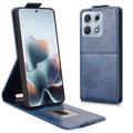 Motorola Edge 70 Max Verticale Flip Hoesje met Standaard - Donkerblauw