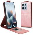 Motorola Edge 70 Max Verticale Flip Hoesje met standaard - Roségoud