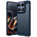 Motorola Edge 70 Pro Geborsteld TPU Hoesje - Koolstofvezel - Blauw