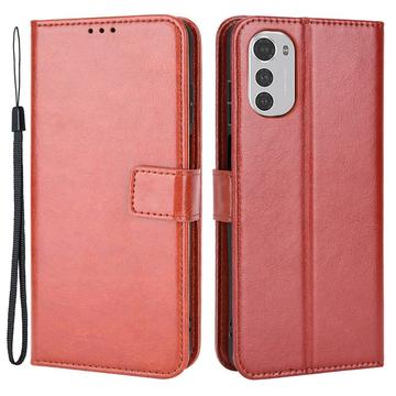 Motorola Moto E32s Portemonnee Hoesje met Magneetsluiting - Bruin
