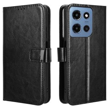 Motorola Moto G (2025) Portemonnee Hoesje Magnetische Sluiting - Zwart
