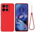Motorola Moto G Stylus 5G (2025) Vloeibare siliconen hoesje met polsbandje