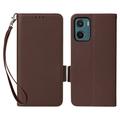 Motorola Moto G05/E15 Portemonnee Hoesje met Magnetische Sluiting - Bruin