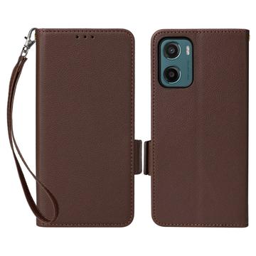 Motorola Moto G05/E15 Portemonnee Hoesje met Magnetische Sluiting - Bruin