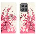 Motorola Moto G15/G15 Power Style Series Portemonnee Hoesje - Roze Bloemen
