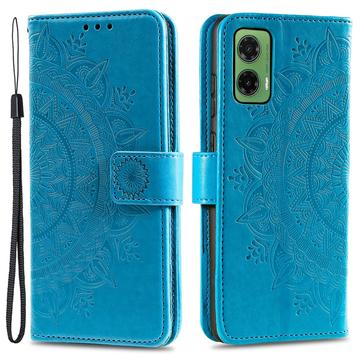 Motorola Moto G35 Mandala Series Portemonnee-hoesje - Blauw