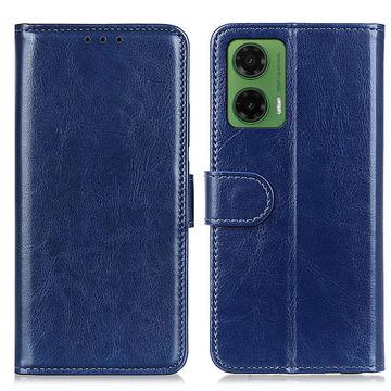 Motorola Moto G35 Portemonnee Hoesje met Magnetische Sluiting - Blauw