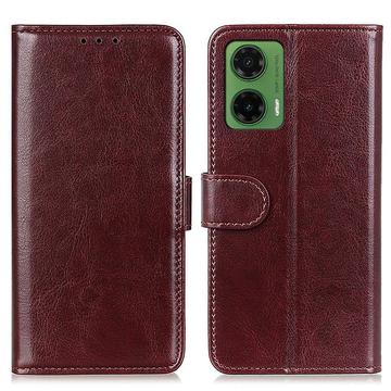 Motorola Moto G35 Portemonnee Hoesje met Magnetische Sluiting - Bruin