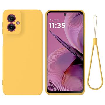 Motorola Moto G55 Liquid Siliconen Hoesje - Geel