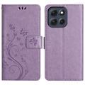 Motorola Moto G56 Butterfly Series Portemonnee Hoesje - Lilla