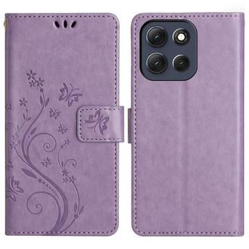 Motorola Moto G56 Butterfly Series Portemonnee Hoesje - Lilla