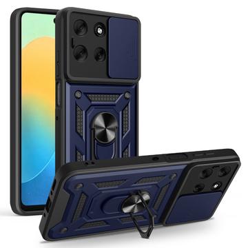 Motorola Moto G56 Roterende ring hybride hoesje met camera schild