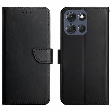 Motorola Moto G56 Leren Wallet Hoesje met Statief - Zwart