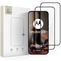 Motorola Moto G77/G67 Tech-Protect Glass Fit+ Glazen Screenprotector - 2 st. - Zwart