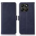 Motorola Moto G77/G67 Portemonnee Lederen Hoesje met RFID - Blauw