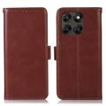 Motorola Moto G77/G67 Portemonnee Lederen Hoesje met RFID - Bruin