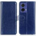 Motorola Moto G85/S50 Neo Portemonnee Hoesje met Magneetsluiting - Blauw
