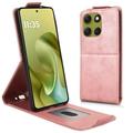 Motorola Moto G86 Power Verticale Flip Hoesje met standaard - Roségoud