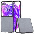 Motorola Razr 50 Ultra Strass Textuur Hybride Hoesje - Grijs