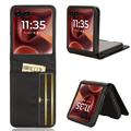 Motorola Razr 60 Ultra FlexCard Carbon Fiber Style Hoesje met kaartsleuven - Zwart