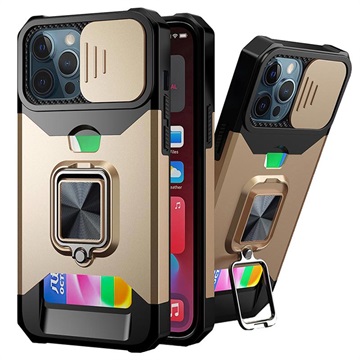 Multifunctionele 4-in-1 iPhone 12 Pro Max Hybrid Case - Gold