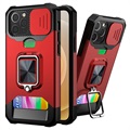 Multifunctionele 4-in-1 iPhone 12/12 Pro Hybrid Case - Rood