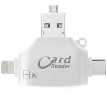 4-in-1 Multifunctionele MicroSD/SD Kaartlezer