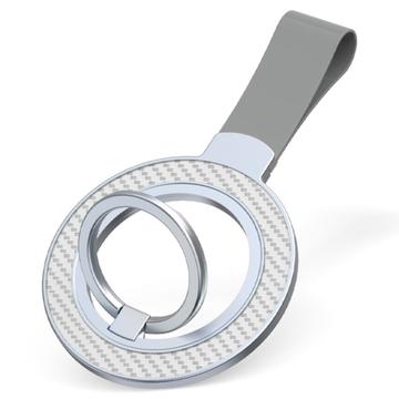 Multifunctionele magnetische ringhouder met riem - Wit