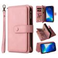 Multifunctionele Serie iPhone 14 Pro Portemonnee Hoesje - Roze