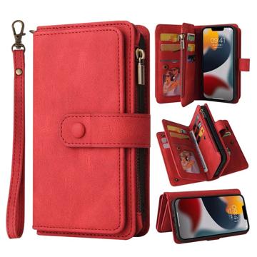 Multifunctionele Serie iPhone 14 Portemonnee Hoesje - Rood